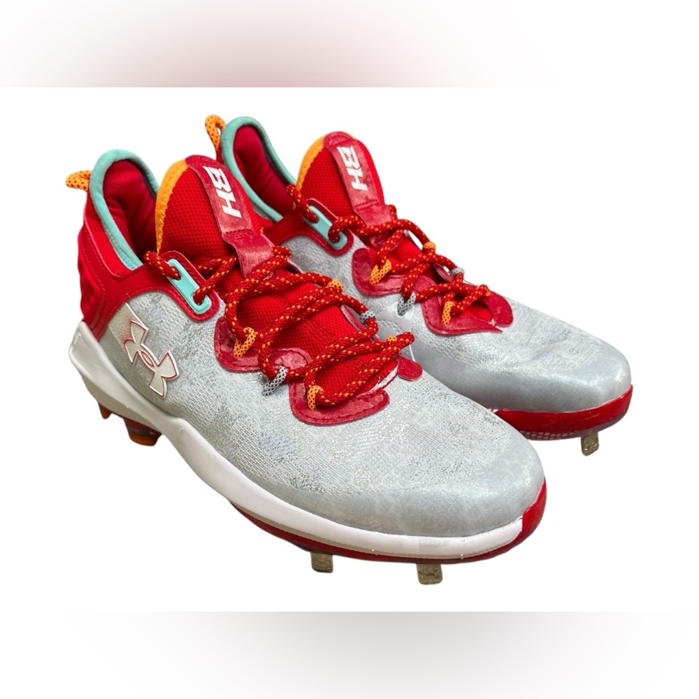 Under Armour Bryce Harper White and Red Men’s Baseball Cleats